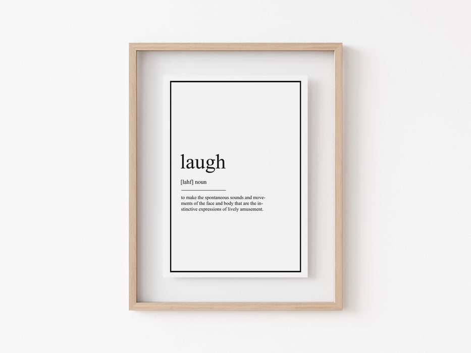 Laugh - Definition Print