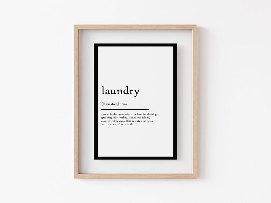 laundry - Definition Print