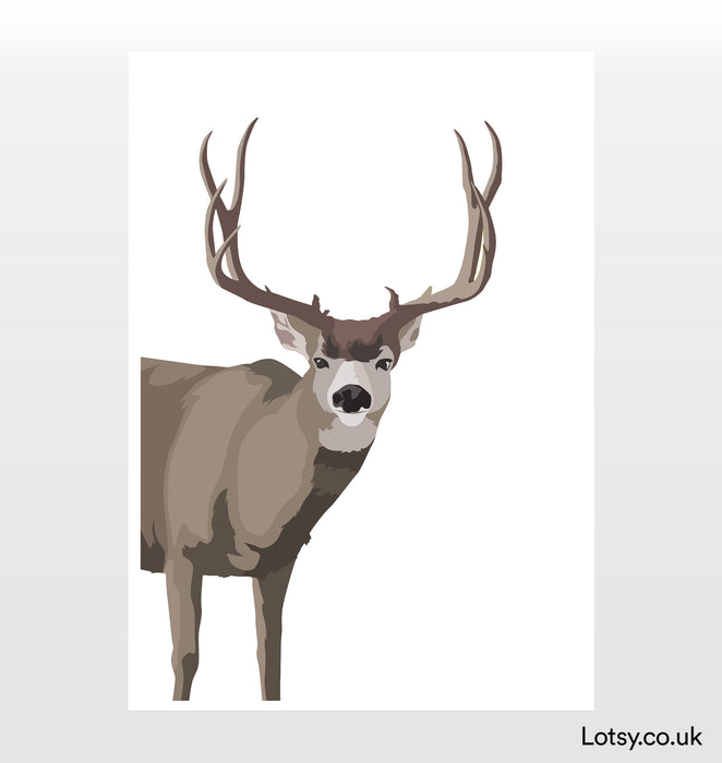 left deer Print