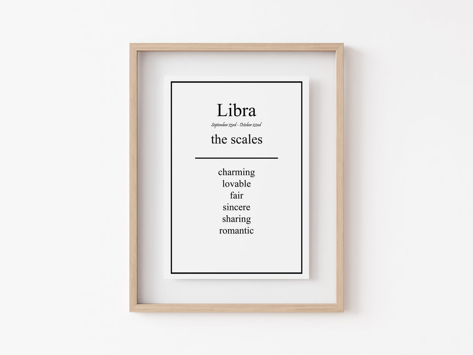 Libra - Quote - Print