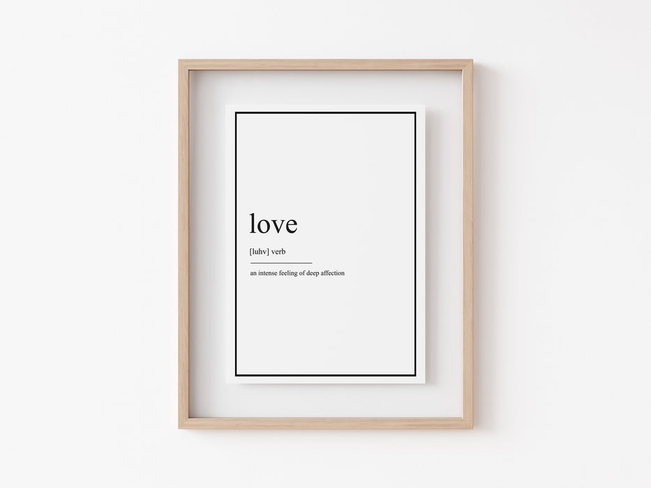 Love - Definition Print