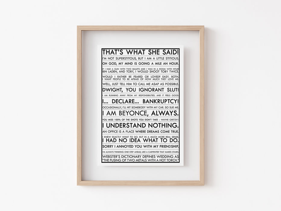 The office  - Quote Print