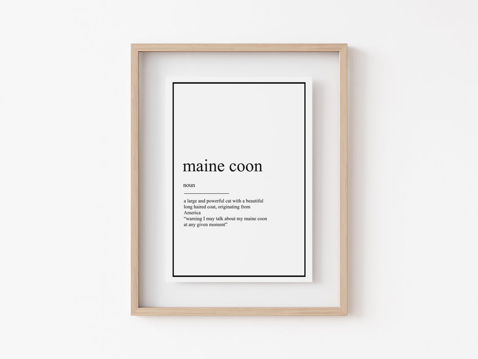 Maine Coon - Definition Print