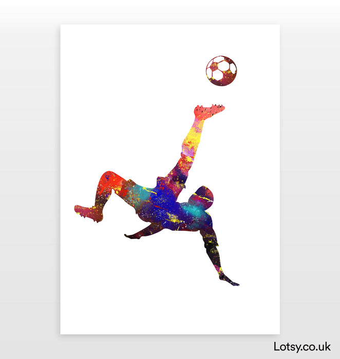 Football Print - Overhead Kick