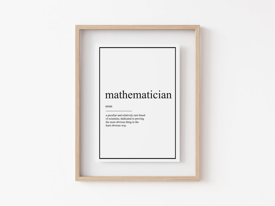 Mathematician - Definition Print — Lotsy.co.uk