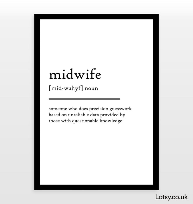 midwife - Definition Print