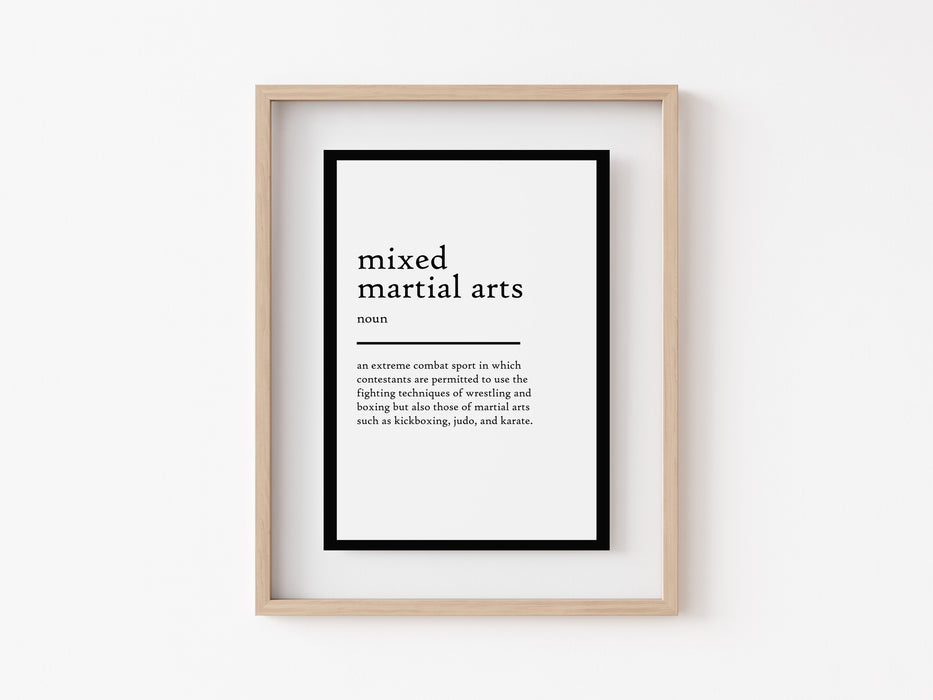 mixed  martial arts - Definition Print