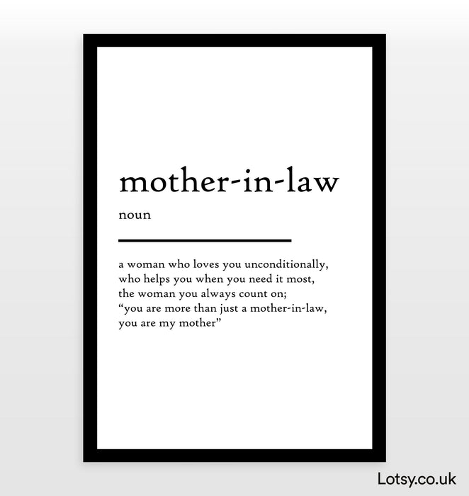 mother-in-law - Definition Print