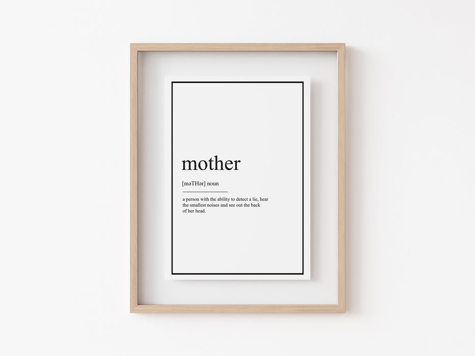 Mother - Definition Print