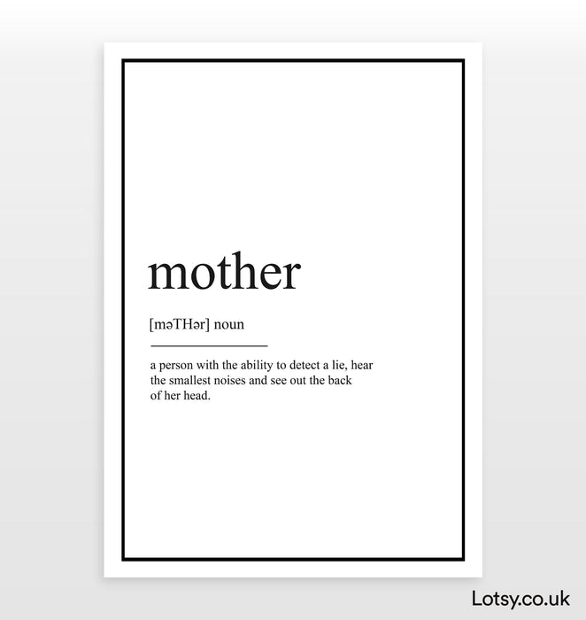 Madre - Impresión de definición
