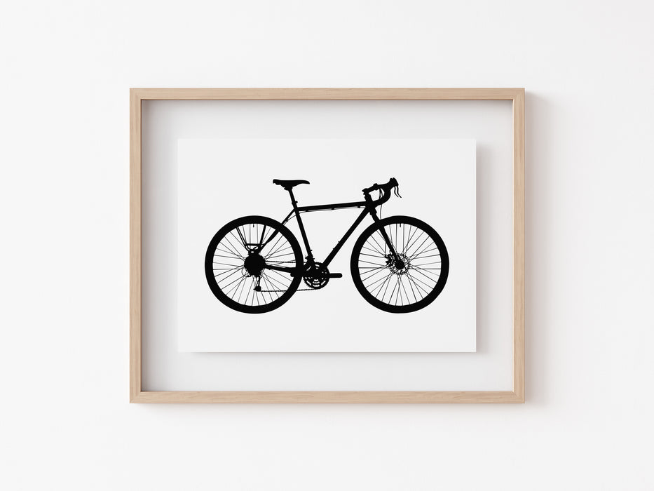 Mountain Bike Print - Greyscale