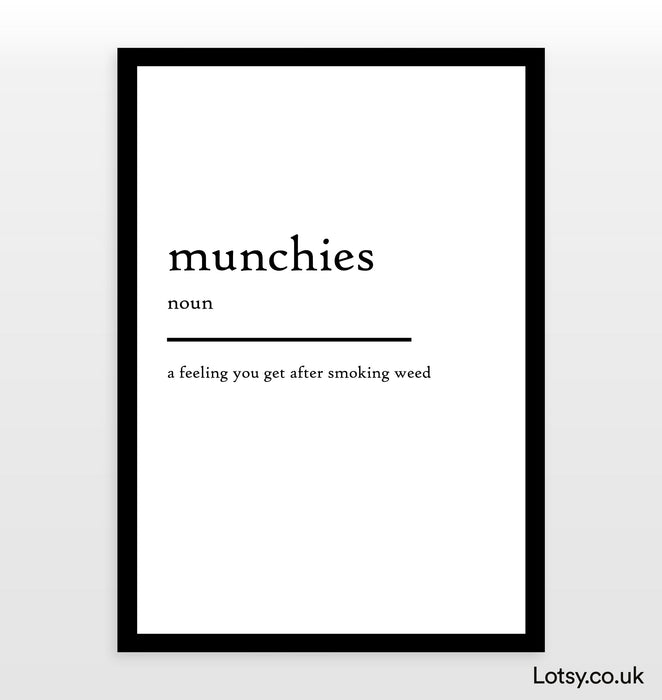 munchies - Definition Print