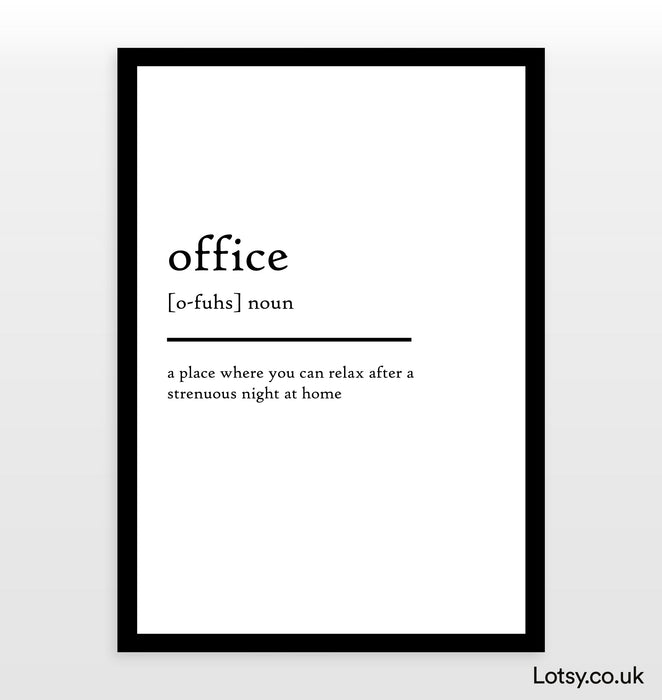 office - Definition Print