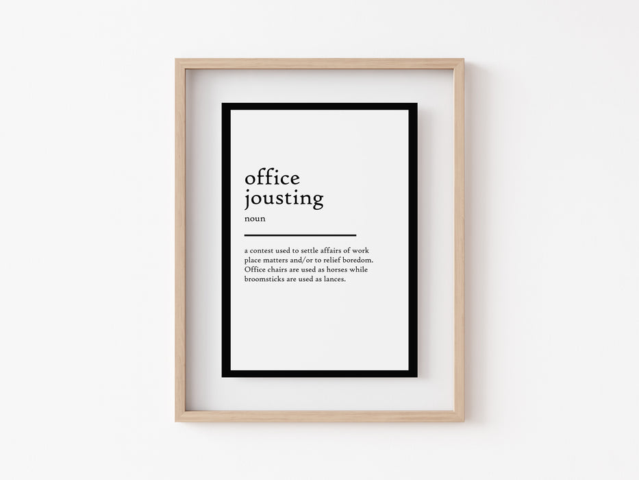 office jousting - Definition Print
