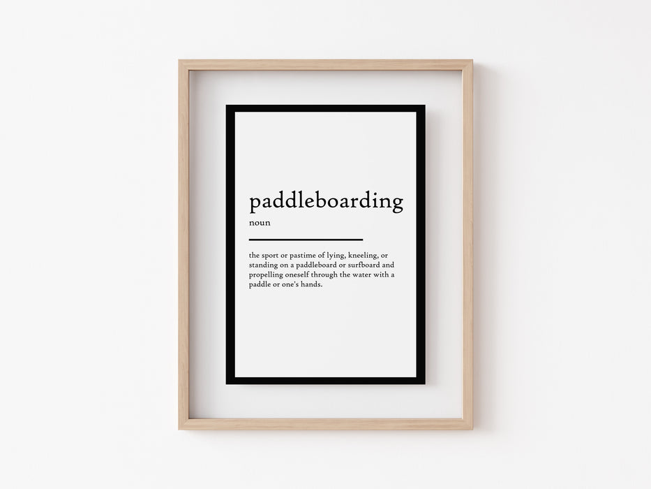 paddleboarding - Definition Print