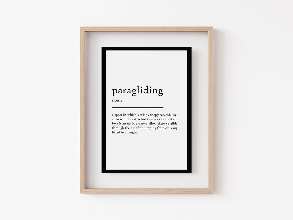 paragliding - Definition Print