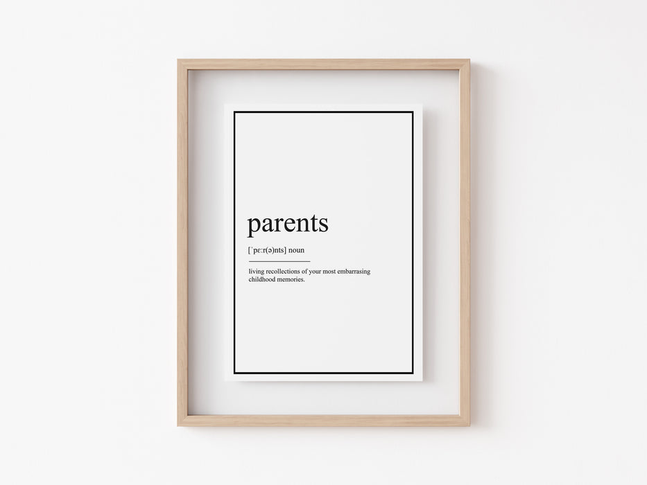 Parents - Definition Print
