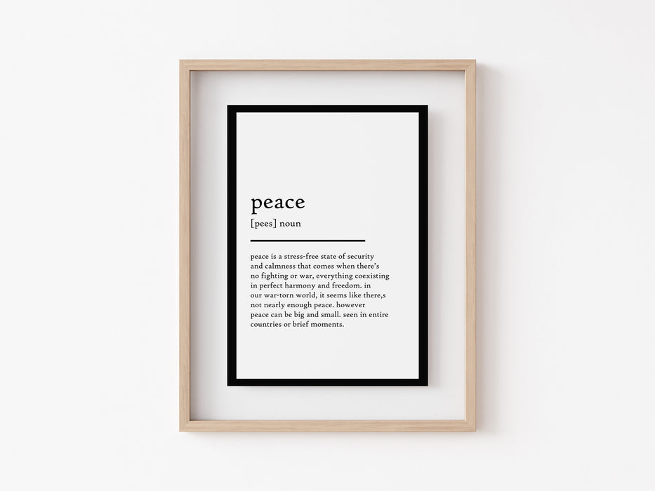 peace - Definition Print