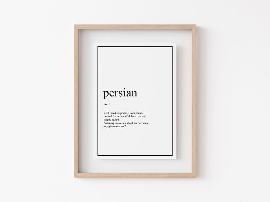 Gato persa - Impresión de definición