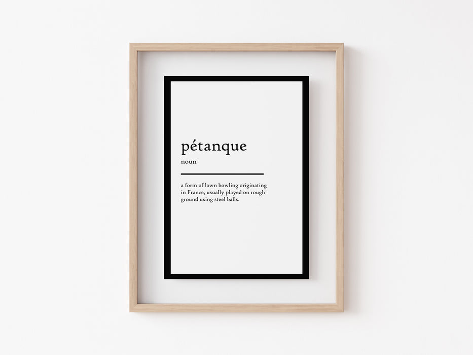 pétanque - Definition Print