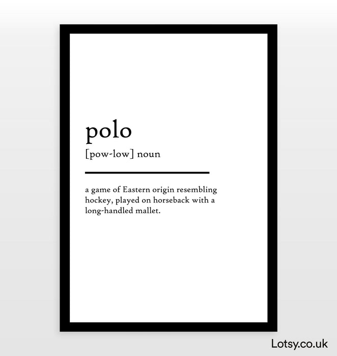 polo - Definition Print