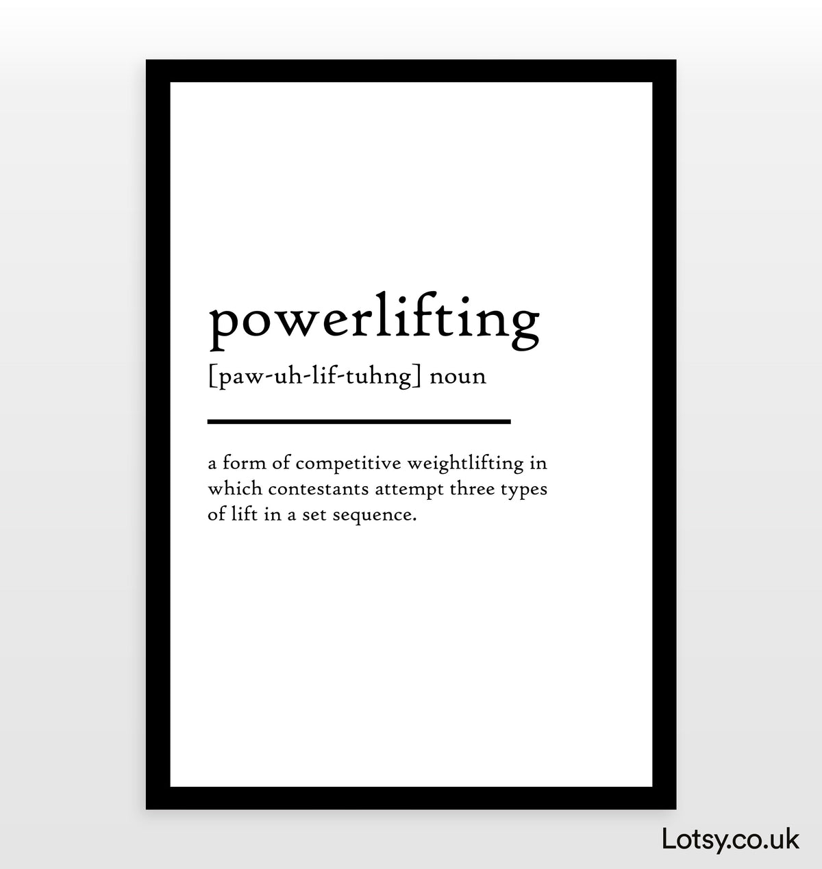 powerlifting Definition Print — Lotsy.co.uk