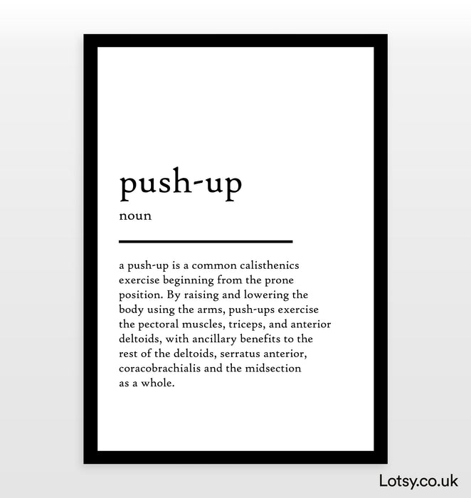 push-up - Definition Print