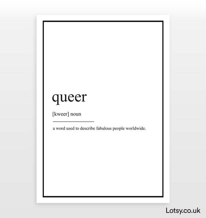 Queer - Impresión de definición