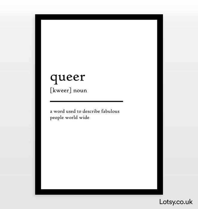 queer - Impresión de definición