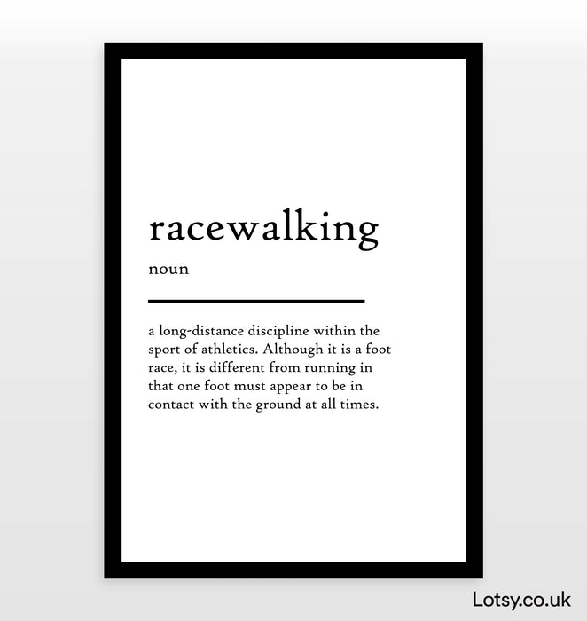 racewalking - Definition Print