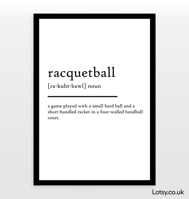 raquetbol - Impresión de definición