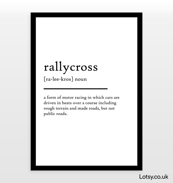 rallycross - Definition Print