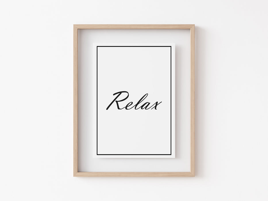 Relax - Quote Print