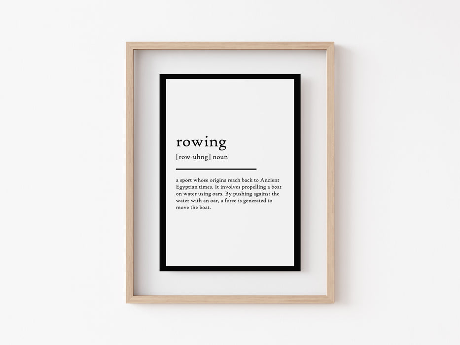 Rowing - Definition Print