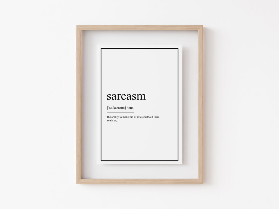 Sarcasmo - Impresión de definición