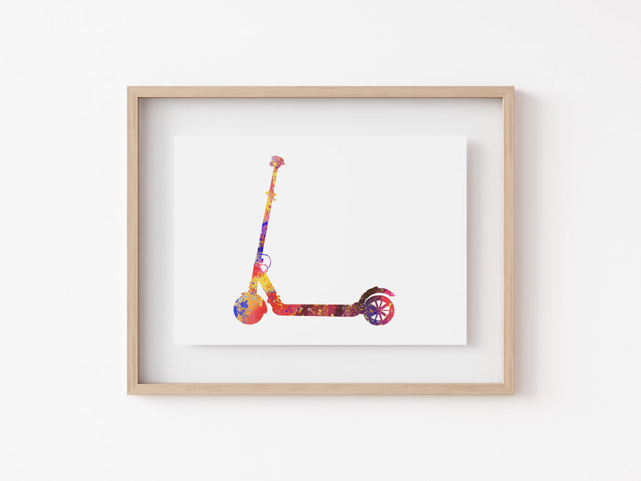 Scooter Print - Watercolour