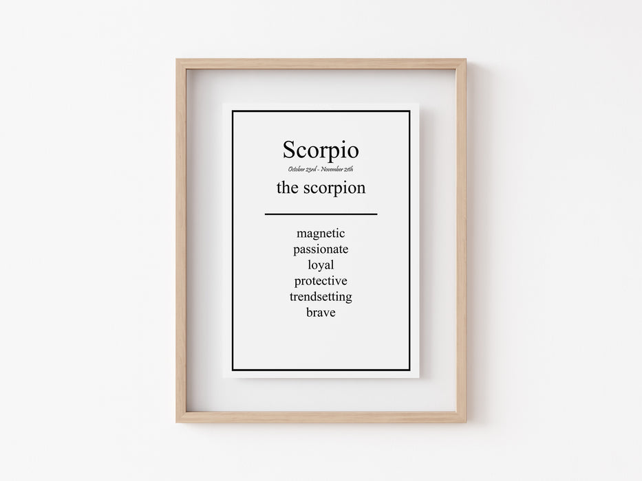 Scorpio - Quote - Print