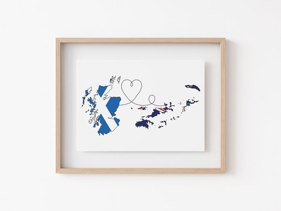 Scotland to British Virgin Islands Print