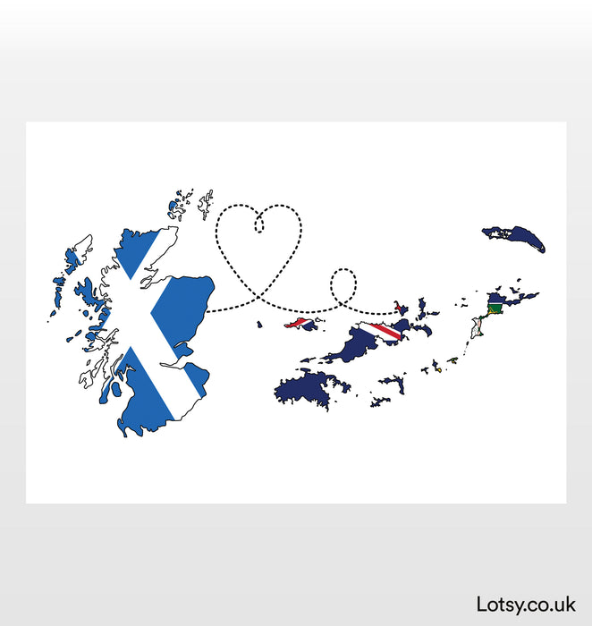 Scotland to British Virgin Islands Print