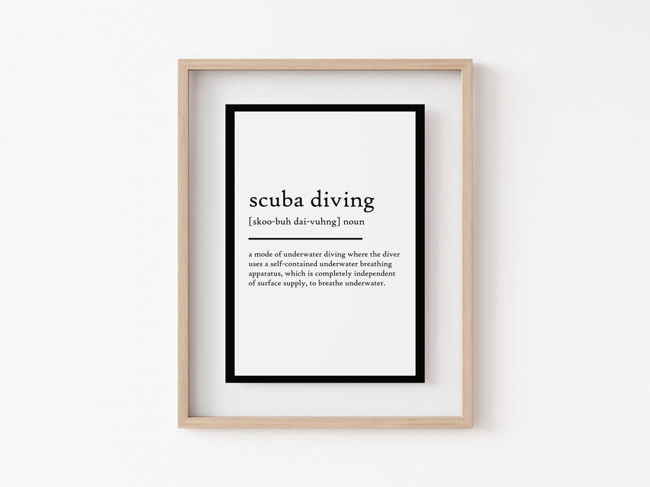Scuba Diving - Definition Print