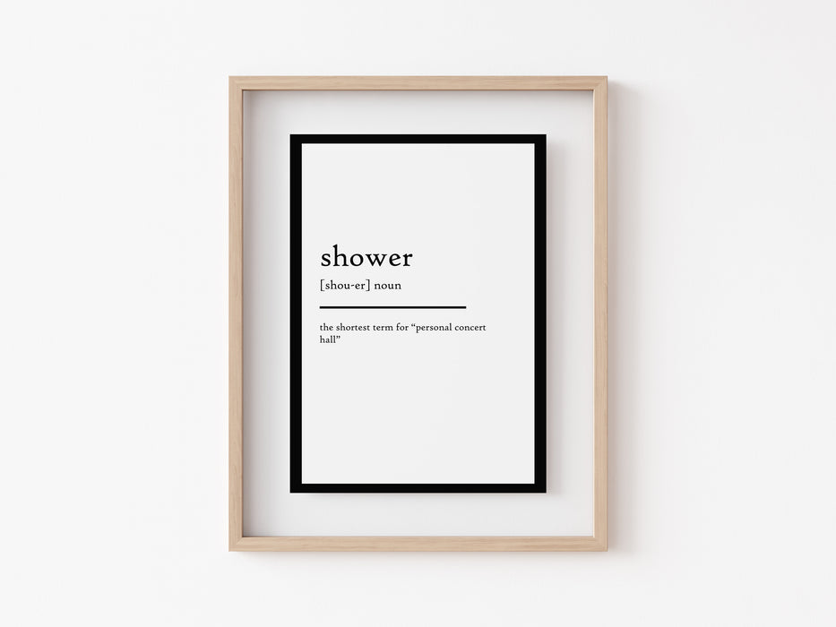 shower - Definition Print