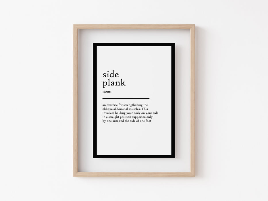 Side plank - Definition Print