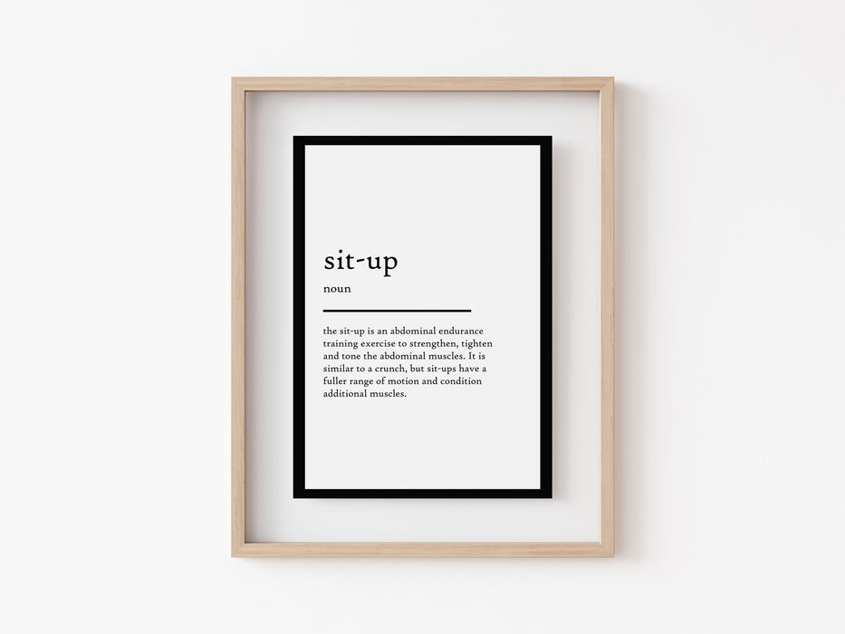 Sit-Up - Definition Print