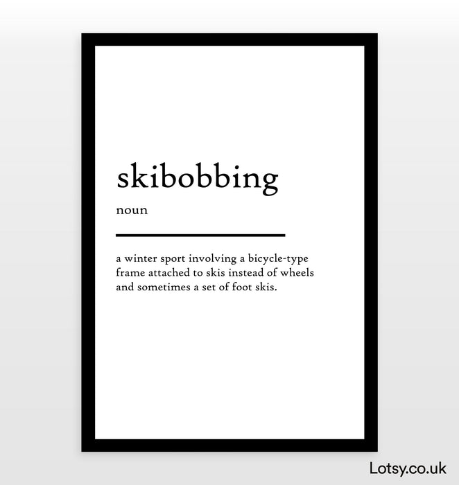 Skibobbing - Definition Print