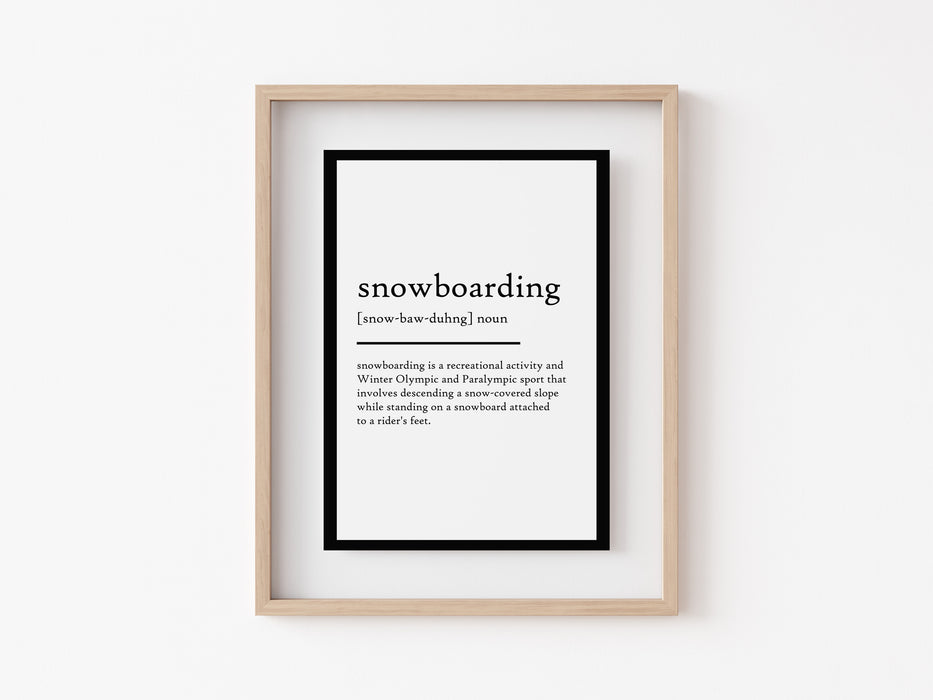 Snowboarding - Definition Print