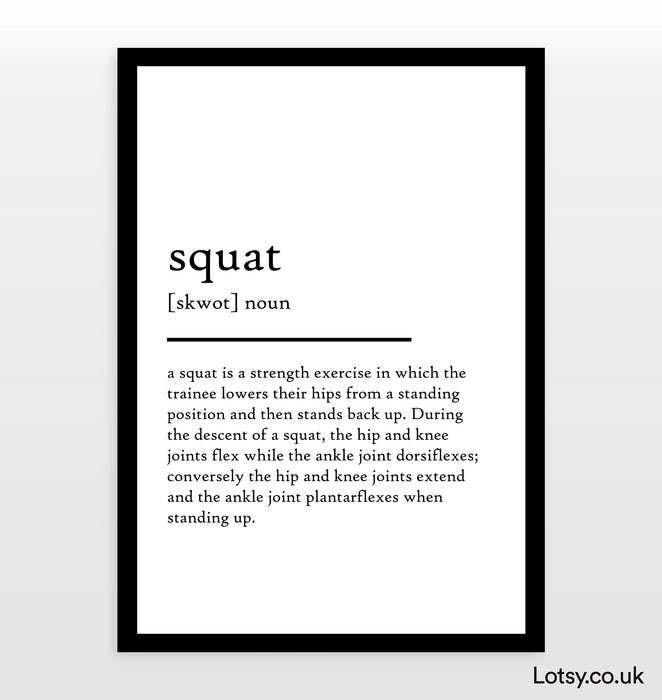 Squat - Definition Print