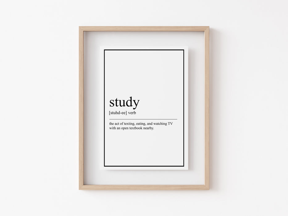 Study - Definition Print