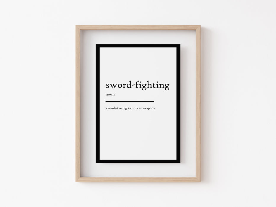 Lucha con espadas - Impresión de definición