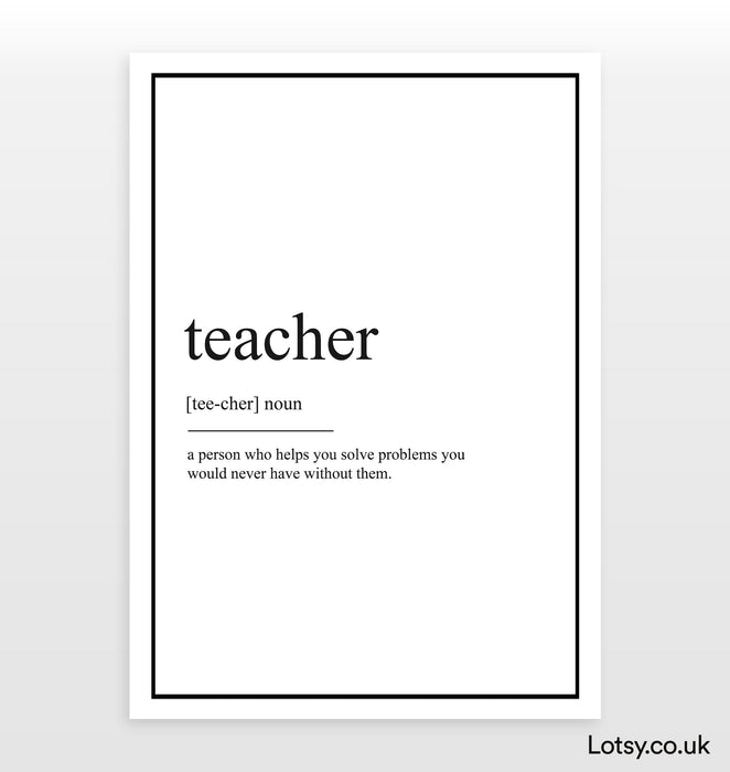 Profesor - Impresión de definición