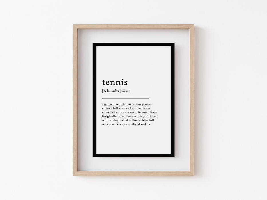 Tennis - Definition Print